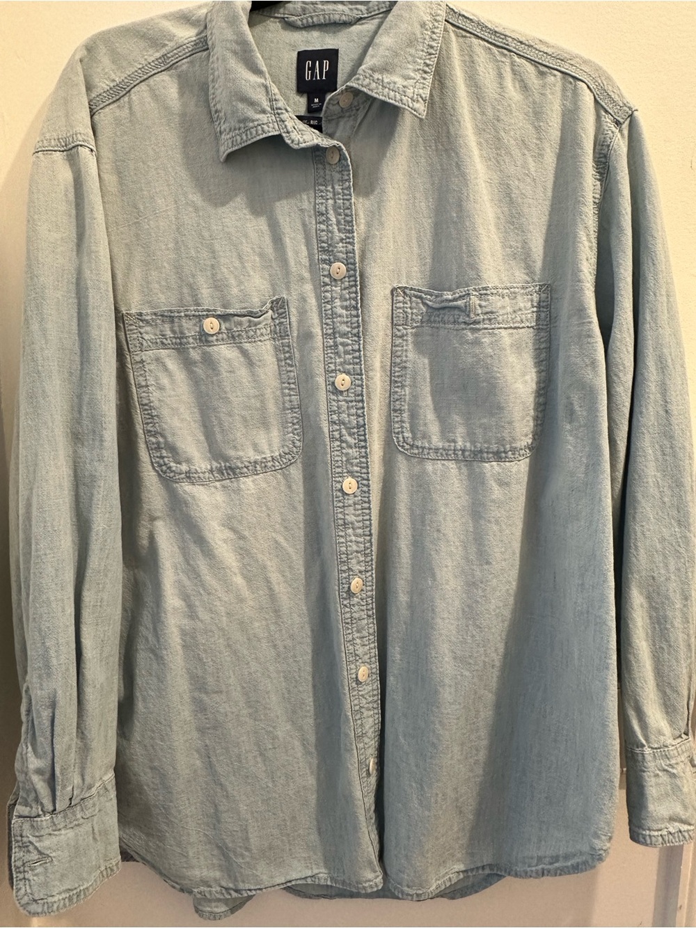 GAP Light Blue Denim Button-Up Shirt